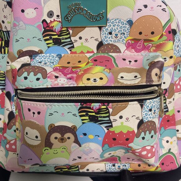 Original Squishmallows Mini Backpack Kelly Toys Logo Plate 10x10x5 In Multicolor - Picture 9 of 10